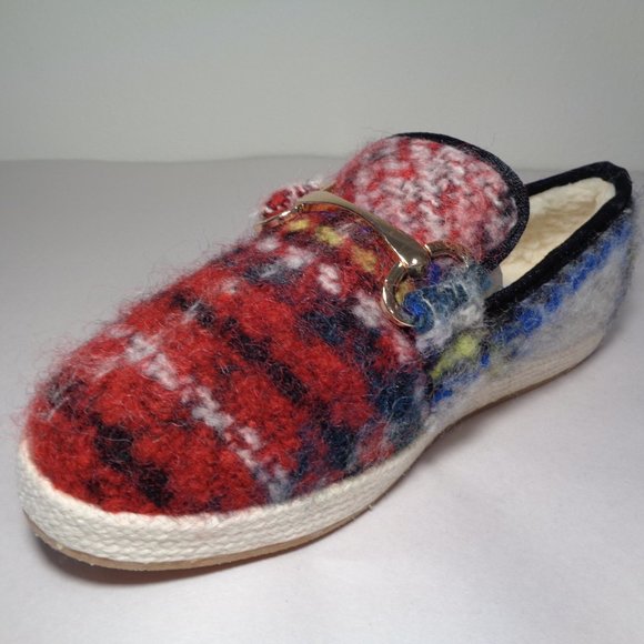 Steve Madden Size 7 M PAXTYN Red Plaid New Loafers - Picture 6 of 14